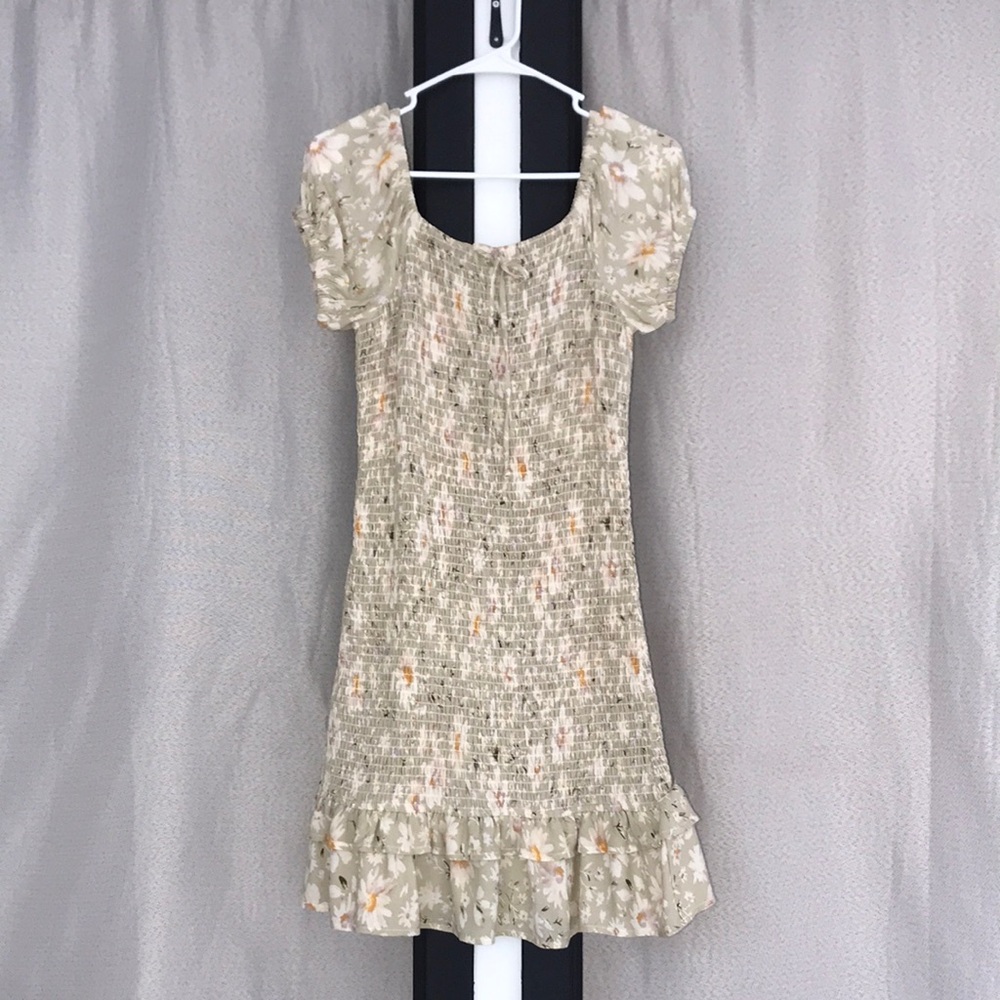 AE - Floral Smocked Mini Dress - Picture 2 of 7